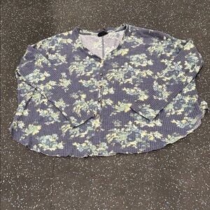 Urban Outfitters Out from Under Floral waffle fabric Button Down Shirt - Large